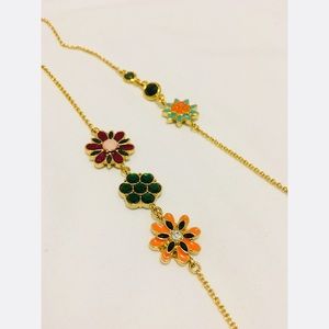 Kate Spade long flower charm necklace